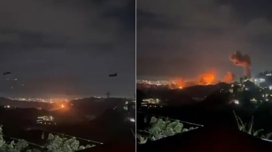 Veja momento em que territórios na Venezuela foram bombardeados na madrugada - Reprodução / X