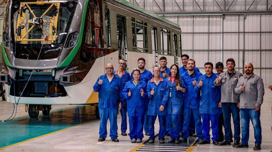 Imagens mostram produção de vagões para o VLT de Arapiraca em fábrica no RS - Divulgação / Ministério dos Transportes