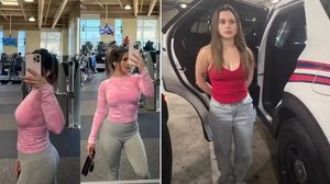 Aralyn Martinez foi presa após ataque em academia no Texas contra rival amorosa - Foto: Reprodução/Harris County Constable Precinct 4