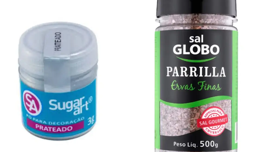 Sal foi reprovado em teste de iodo; pó contém materiais plásticos - Foto: Reprodução Ecommerce/Internet