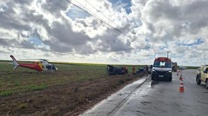 Via foi parcialmente interditada para o resgate das vítimas - Foto: Cortesia ao TNH1