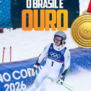 Lucas Pinheiro Braathen no slalom gigante, modalidade esportiva dos Jogos Olímpicos de Inverno - Foto: Reprodução