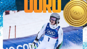 Lucas Pinheiro Braathen no slalom gigante, modalidade esportiva dos Jogos Olímpicos de Inverno - Foto: Reprodução