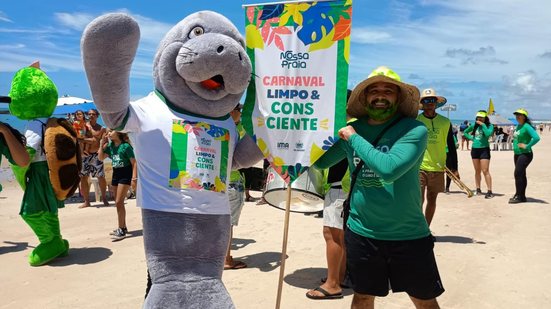 Atividade contará com banda de frevo, mascotes do projeto Nossa Praia e distribuição de sacolas biodegradáveis - Ascom IMA/AL
