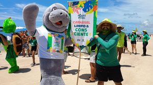 Atividade contará com banda de frevo, mascotes do projeto Nossa Praia e distribuição de sacolas biodegradáveis - Ascom IMA/AL