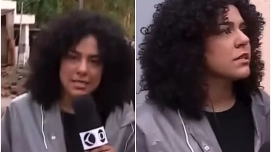 Em cobertura, repórter descobre que casa da tia desabou devido chuvas em MG - Reprodução / TV Globo