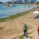 Fiscais do Iplam realizam vistoria técnica na orla da Pajuçara. - Foto: Cortesia