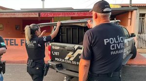 Momento da prisão de Martônio, em Londrina - PC-PR