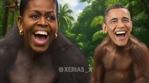 Postagem de Donald Trump mostra o casal Obama como macacos - Reprodução/truthsocial/@realDonaldTrump