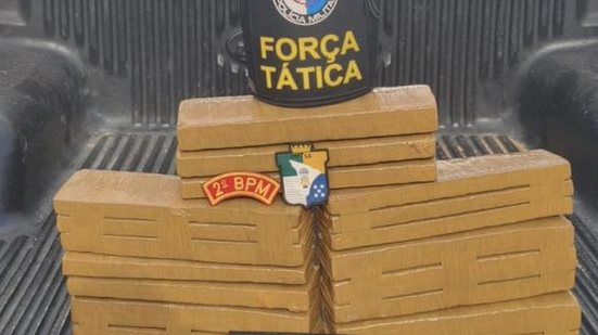 Parte da droga apreendida em operação conjunta entre as PMs de Alagoas e Sergipe - Ascom SSP-AL