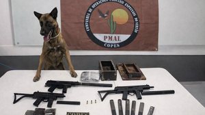 Polícia Militar apreende três metralhadoras e drogas em ônibus interestadual - Ascom PMAL