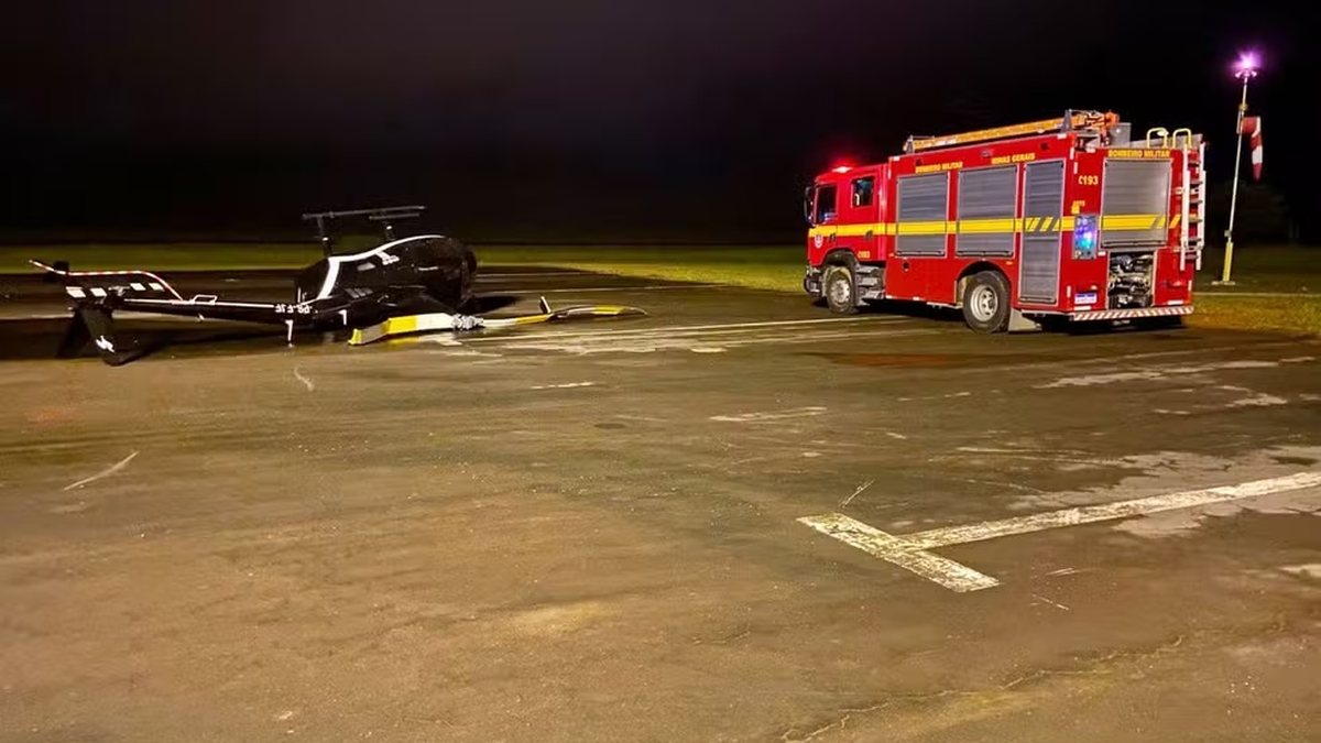 Suspeito de tentar furtar e decolar com helicóptero é preso em MG\u003B ele alegou \u0022teste de aeronave\u0022