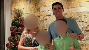 O secretário da prefeitura de Itumbiara, Thales Machado, em foto com a mulher e os filhos - Foto: Reprodução