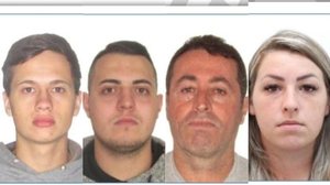 À esquerda (Ricardo Granville e Paulo Ricardo Moreira) e à direita (Valdenir Cassiano e Thaina  Florão) - Foto: PC-AL