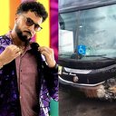 Cantor Latino e equipe sofrem acidente de ônibus na rodovia SP-310 no interior de SP - Redes Sociais e CCM - Artesp