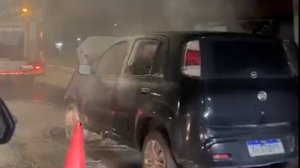 Corpo de Bombeiros foi acionado e esteve no local para controlar as chamas - Foto: Reprodução