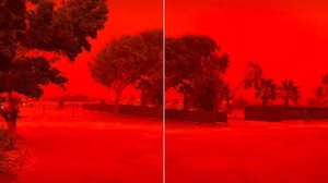 Céu vermelho na Austrália viraliza após ciclone - Reprodução / Instagram