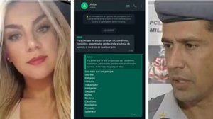 Gisele Alves escreveu que marido deixou de ser 'príncipe'. Ele respondeu que era 'Rei, Religioso', 'Bonito, Gostoso', 'Provedor, Soberano' - Reprodução