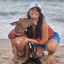 Emely e Zeus na praia - Arquivo pessoal