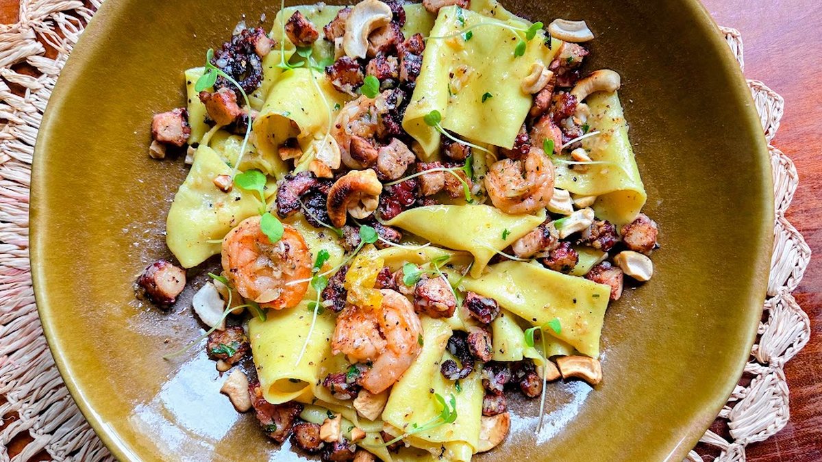 Pappardelle Pescador, meu favorito