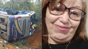 Idosa alagoana morre em trágico acidente com ônibus em Minas Gerais - Foto: Reprodução / PRF | Reprodução / Sertão 142
