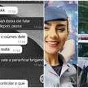 Mensagem da soldada Gisele enviada a uma amiga - Arquivo pessoal