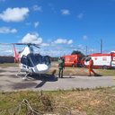 Mulher é resgatada de helicóptero após afogamento em piscina, em Marechal Deodoro - Ascom DEA