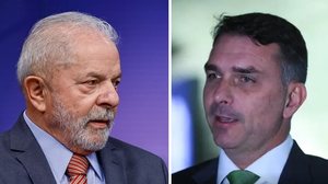 Lula e Flávio Bolsonaro - Foto 1: Ricrado Stuckert / PR | Foto 2: Lula Marques / Agência Brasil