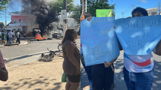 Imagem Alunos protestam por falta de ar-condicionado e calor extremo em escola estadual