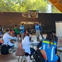 Atendimento em quadra de escola em Dourados (MS) diante do surto de chikungunya - Divulgação