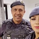 Tenente-coronel Geraldo Leite e a esposa, a soldado da Polícia Militar Gisele Alves Santana - Reprodução / Redes Sociais