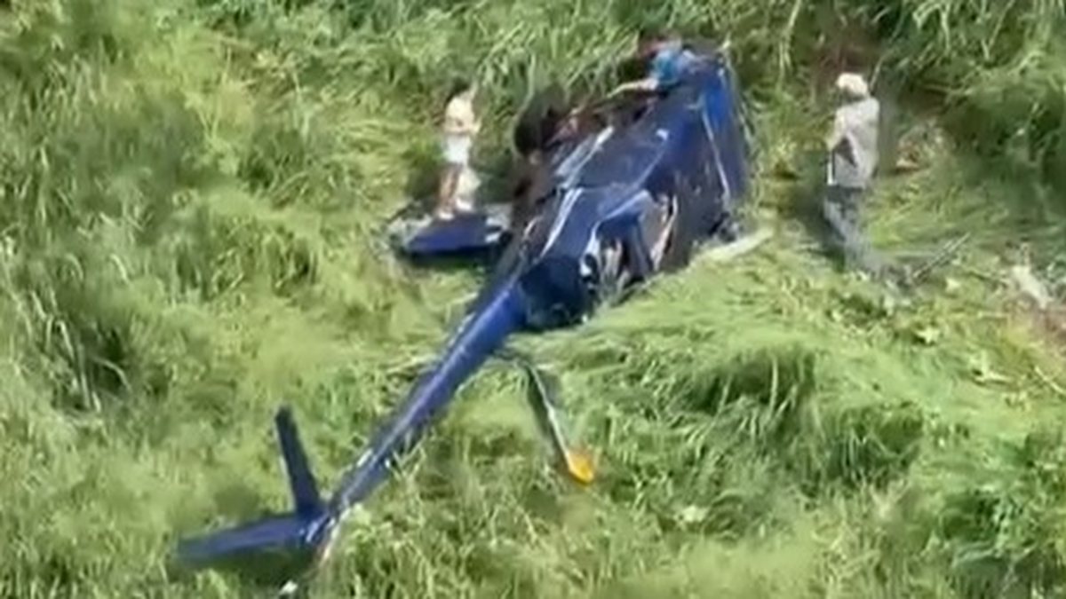 Polícia prende piloto sem habilitação após queda de helicóptero na PB