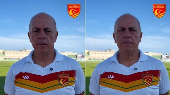 Técnico Carlos Rabello em vídeo de algumas semanas atrás publicado pelo clube - Reprodução / Juazeirense