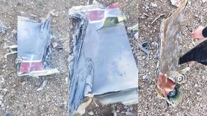 Destroços de jato dos EUA abatido por defesas aéreas do Irã em 3 de abril de 2026, segundo mídia iraniana - Divulgação / TV estatal do Irã