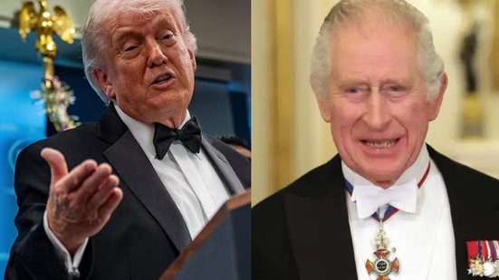 Trump e Charles III - Reprodução