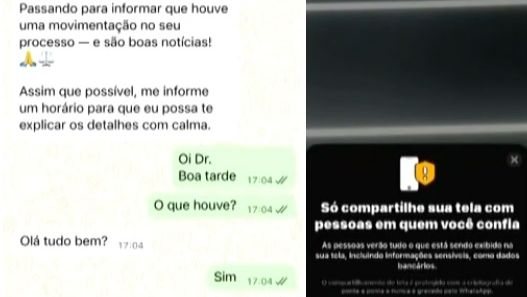Bandido se passa por promotor para aplicar ''Golpe do Espelhamento de tela'' em Defensor - Reprodução / TV Pajuçara