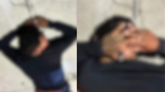 Suspeito imobilizado pela população durante tentativa de assalto - Cortesia ao TNH1