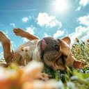 Imagem Cachorro ou gato deitados no sol? Entenda o que isso significa