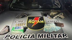 Homem é preso e polícia apreende duas armas de fogo e maconha no Jacintinho - Ascom PMAL
