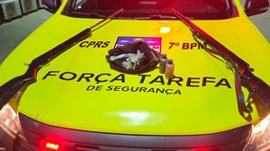 Polícia realizou buscas na região e encontrou duas espingardas de fabricação artesanal - Foto: Ascom PM