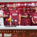 Sem ganhar há 11 jogos, elenco do CRB pede união em pronunciamento: "Estamos fechados com a comissão técnica" - Reprodução / CRB TV