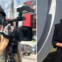 O cinegrafista Rodrigo Lapa e a repórter Alice Ribeiro - Reprodução / Arquivo pessoal