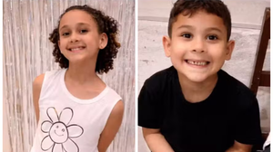 Sofia e Isaías, de 10 e 5 anos brincavam de pular corda quando foram atropelados e mortos por um motorista embriagado - Foto: Arquivo pessoal