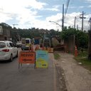 Reparo emergencial: BRK atua em vazamento de grande porte na Rua Marquês de Abrantes - Divulgação / BRK