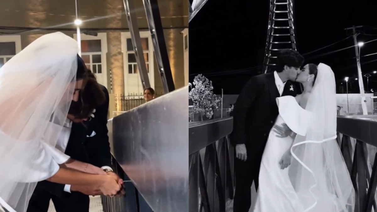 Tradição do \u0027cadeado do amor\u0027 chega a Maceió e vídeo de recém\u002Dcasados viraliza