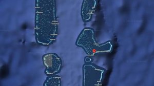 Atol onde os italianos mergulharam - Reprodução / Google Maps