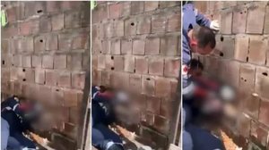 Bebê foi resgatado pelo Samu após ser abandonado em vão entre duas paredes na PB - Reprodução / TV Cabo Branco