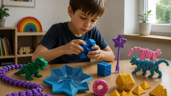 Imagem Brinquedos sensoriais para crianças autistas; loja virtual investe em segmento em Alagoas