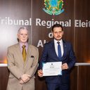 Imagem TRE de Alagoas diploma Nivaldo Albuquerque para a Câmara Federal