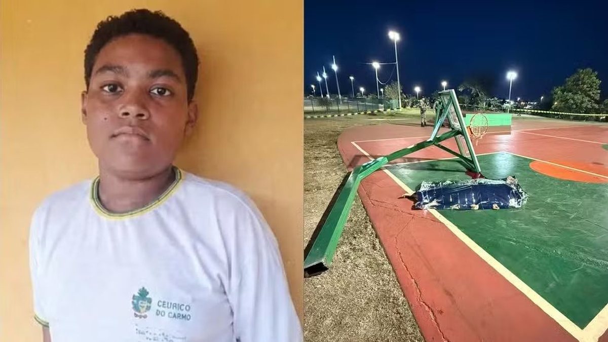 Adolescente de 14 anos morre após cesta de basquete cair sobre ele